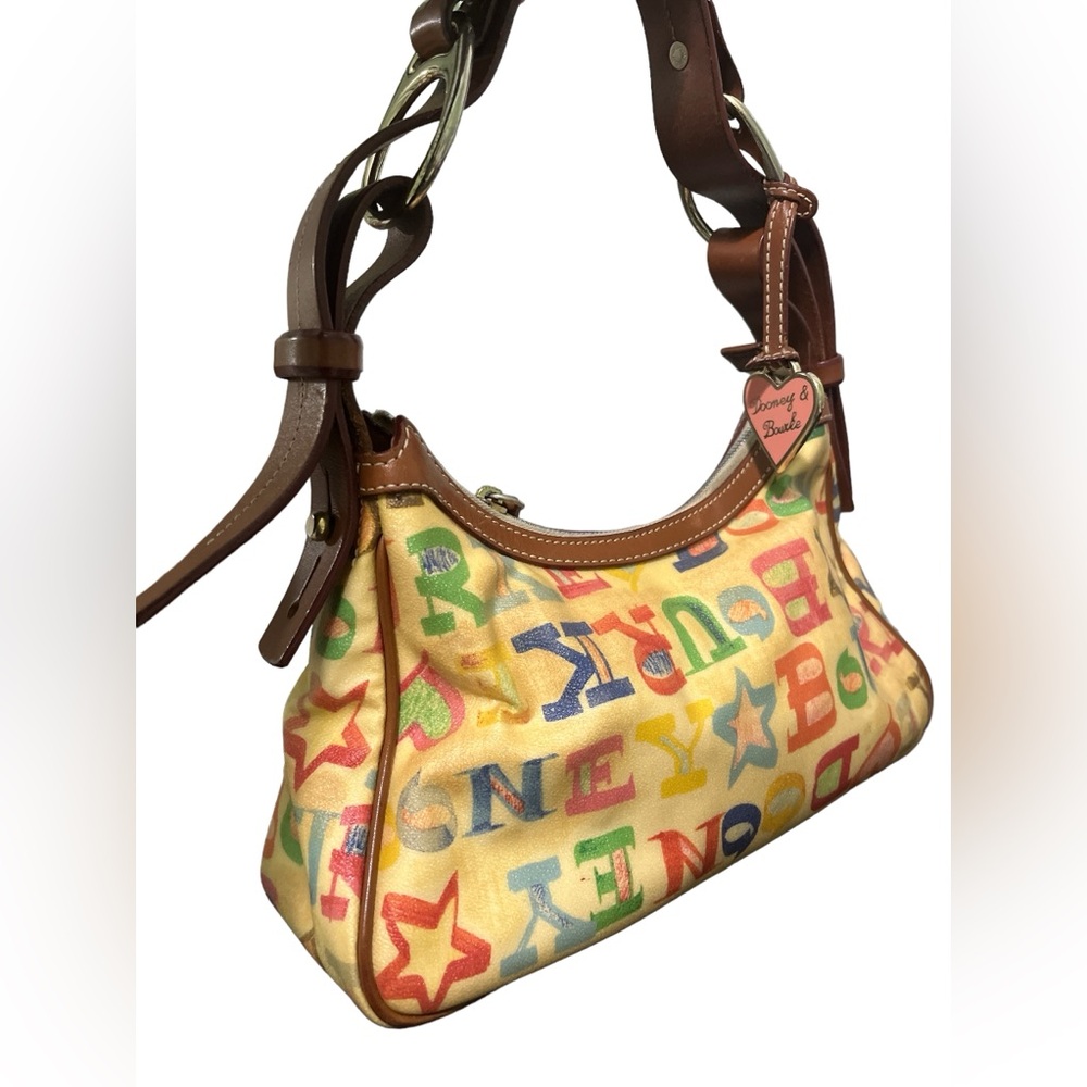 Dooney & Bourke Coated Rainbow Doodle Graffiti Y2K, Boho Handbag Purse Tote 👜 - Picture 11 of 16